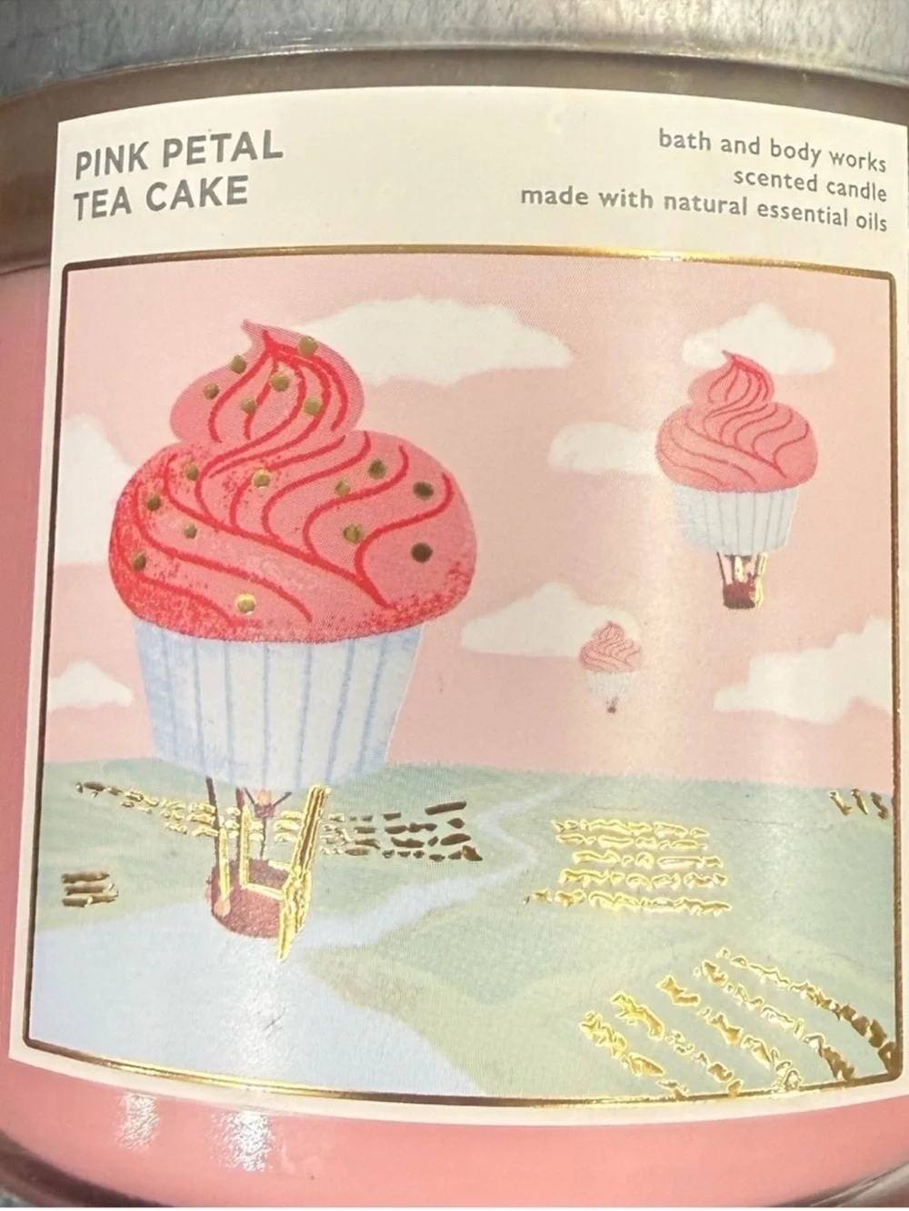 Pink Petal Tea Cake Candle